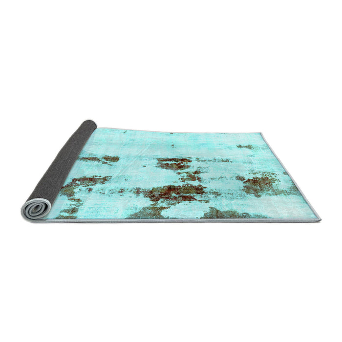 Sideview of Abstract Light Blue Modern Rug, abs2082lblu