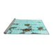 Sideview of Machine Washable Abstract Light Blue Modern Rug, wshabs2082lblu