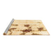 Sideview of Machine Washable Abstract Brown Modern Rug, wshabs2082brn