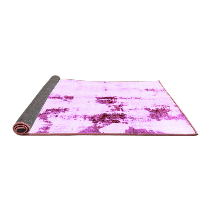 Sideview of Abstract Purple Modern Rug, abs2082pur