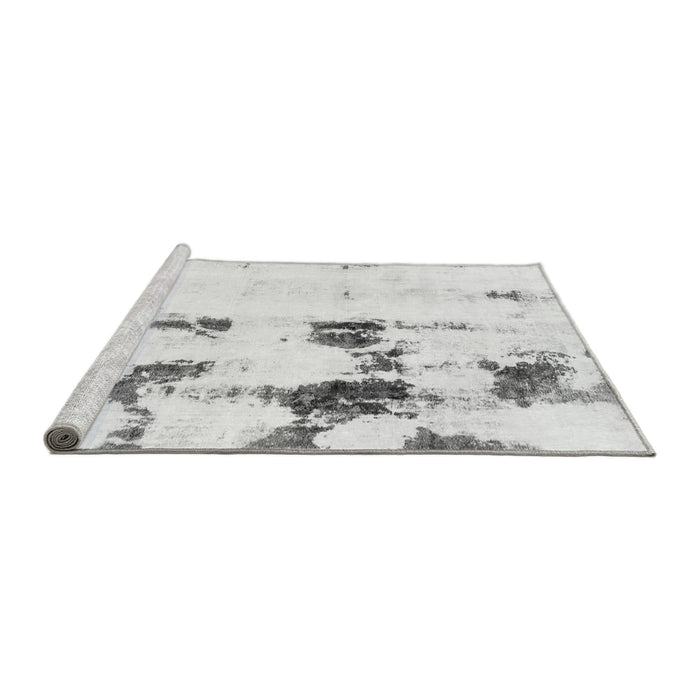 Sideview of Machine Washable Abstract Gray Modern Rug, wshabs2082gry