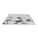 Sideview of Machine Washable Abstract Gray Modern Rug, wshabs2082gry