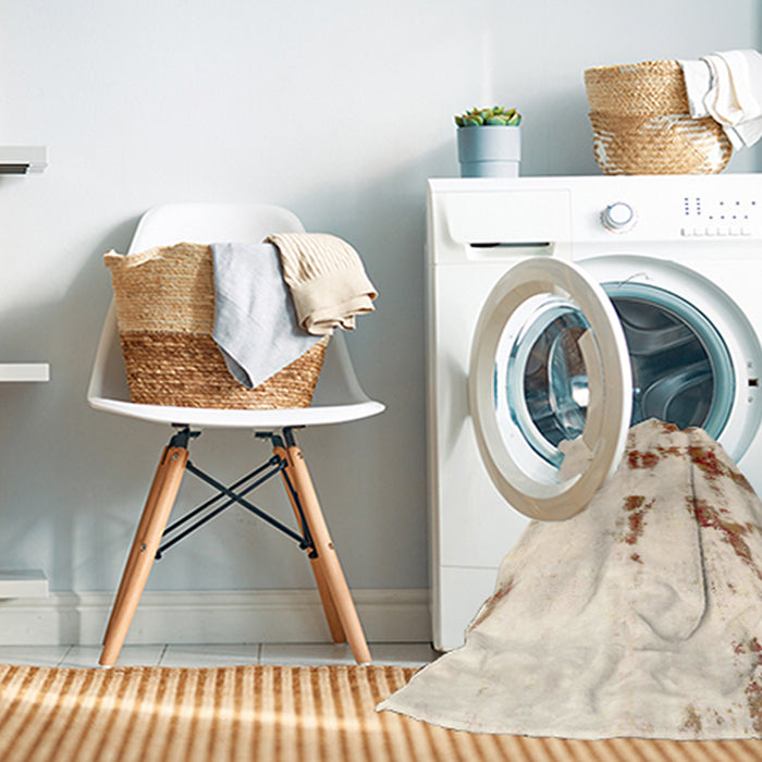 Machine Washable Abstract Brown Rug in a Washing Machine, wshabs2082