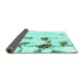 Sideview of Abstract Turquoise Modern Rug, abs2082turq