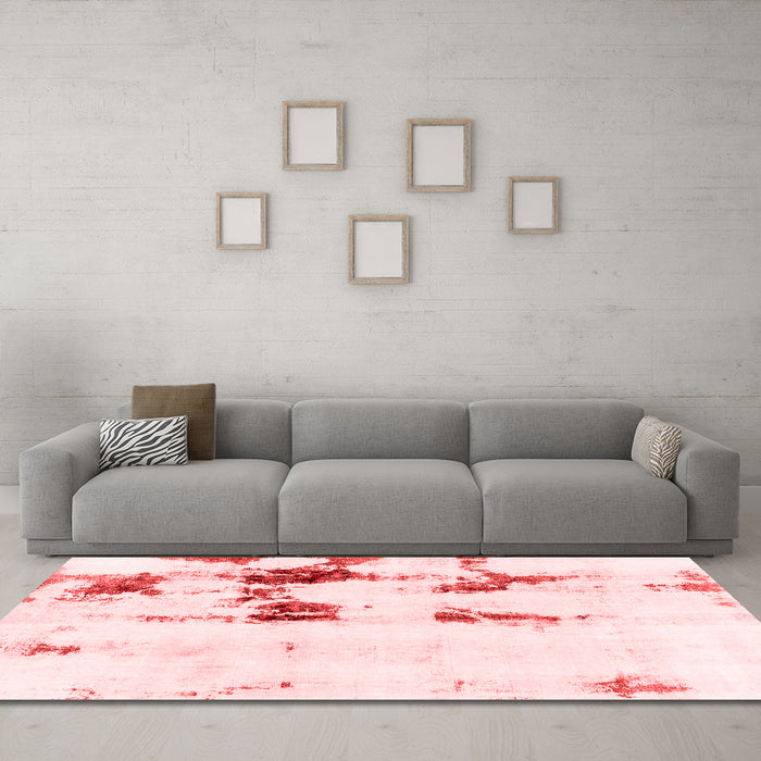 Modern Red Washable Rugs