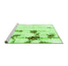 Sideview of Machine Washable Abstract Green Modern Area Rugs, wshabs2082grn