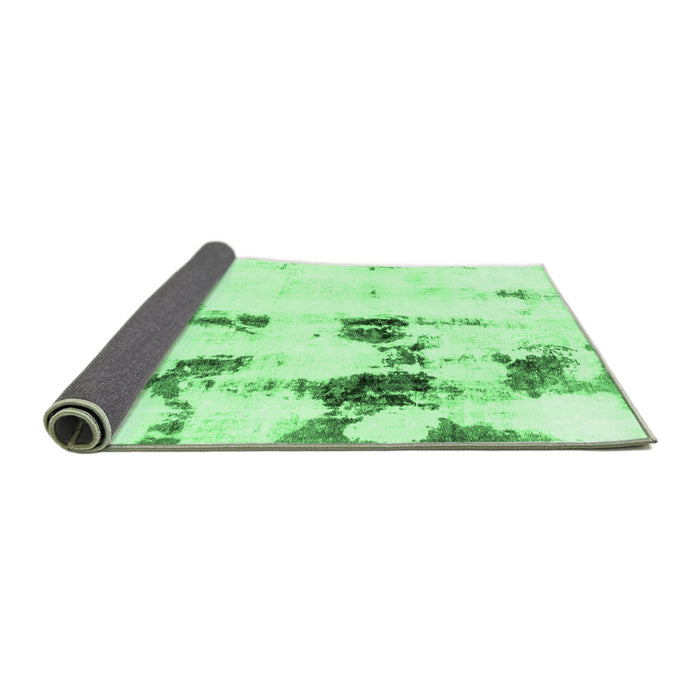 Sideview of Abstract Emerald Green Modern Rug, abs2082emgrn