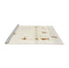 Sideview of Machine Washable Abstract Gold Rug, wshabs2083