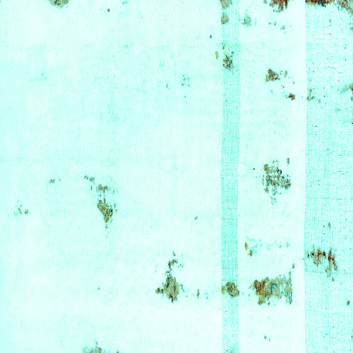 Square Machine Washable Abstract Turquoise Modern Area Rugs, wshabs2083turq