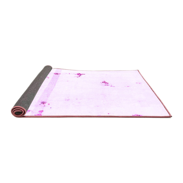 Sideview of Abstract Purple Modern Rug, abs2083pur