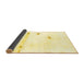 Sideview of Abstract Yellow Modern Rug, abs2083yw