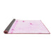 Sideview of Abstract Pink Modern Rug, abs2083pnk