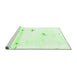 Sideview of Machine Washable Abstract Green Modern Area Rugs, wshabs2083grn