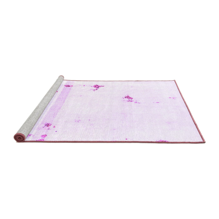 Sideview of Machine Washable Abstract Purple Modern Area Rugs, wshabs2083pur