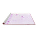 Sideview of Machine Washable Abstract Purple Modern Area Rugs, wshabs2083pur