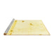 Sideview of Machine Washable Abstract Yellow Modern Rug, wshabs2083yw