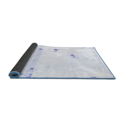 Sideview of Abstract Blue Modern Rug, abs2083blu