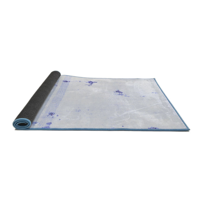 Sideview of Abstract Blue Modern Rug, abs2083blu