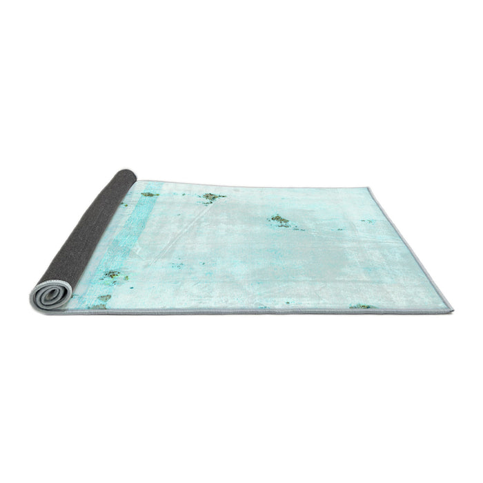Sideview of Abstract Light Blue Modern Rug, abs2083lblu