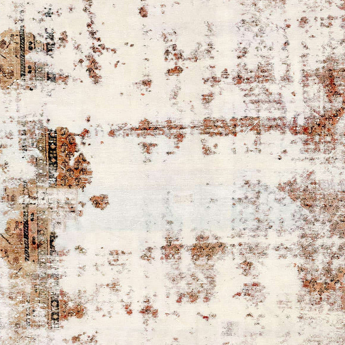 Machine Washable Abstract Tan Brown Rug, wshabs2084