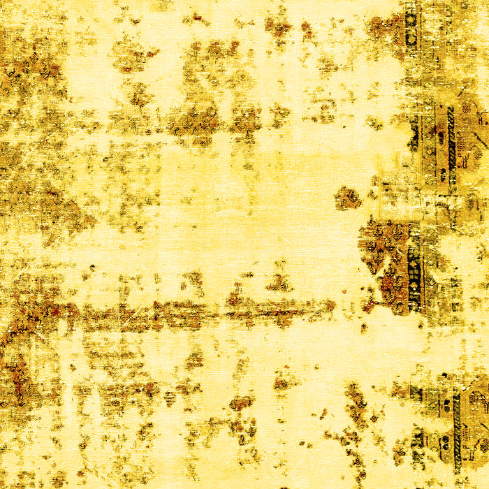 Machine Washable Abstract Yellow Modern Rug, wshabs2084yw