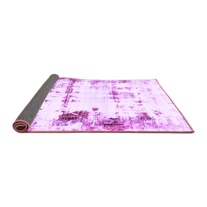 Sideview of Abstract Purple Modern Rug, abs2084pur