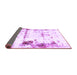 Sideview of Abstract Purple Modern Rug, abs2084pur