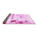 Sideview of Abstract Pink Modern Rug, abs2084pnk