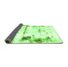 Sideview of Abstract Green Modern Rug, abs2084grn