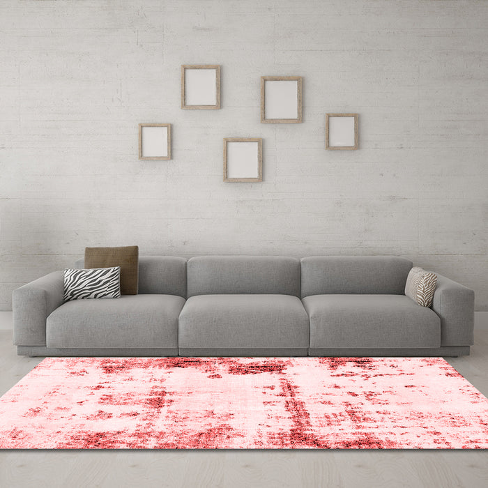 Modern Red Washable Rugs