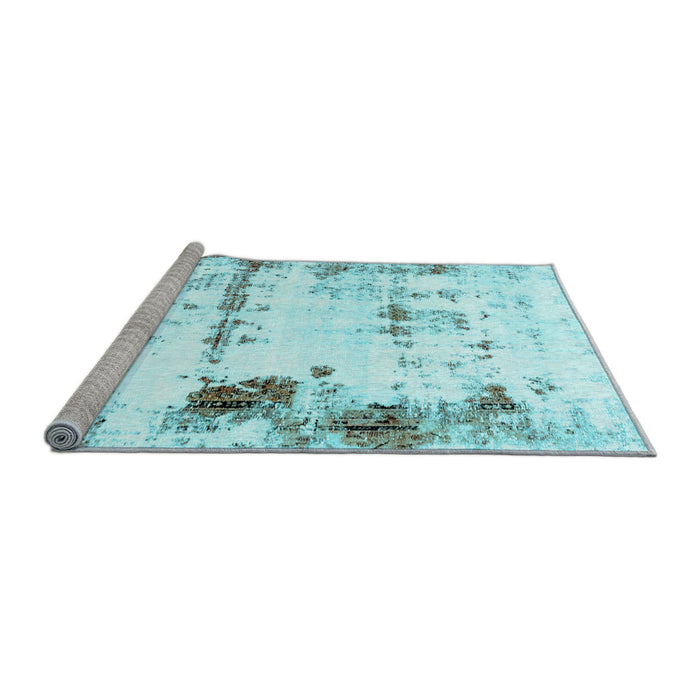 Sideview of Machine Washable Abstract Light Blue Modern Rug, wshabs2084lblu