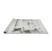 Sideview of Machine Washable Abstract Gray Modern Rug, wshabs2084gry