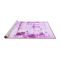 Sideview of Machine Washable Abstract Purple Modern Area Rugs, wshabs2084pur