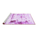 Sideview of Machine Washable Abstract Purple Modern Area Rugs, wshabs2084pur