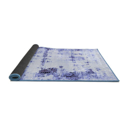 Sideview of Abstract Blue Modern Rug, abs2084blu