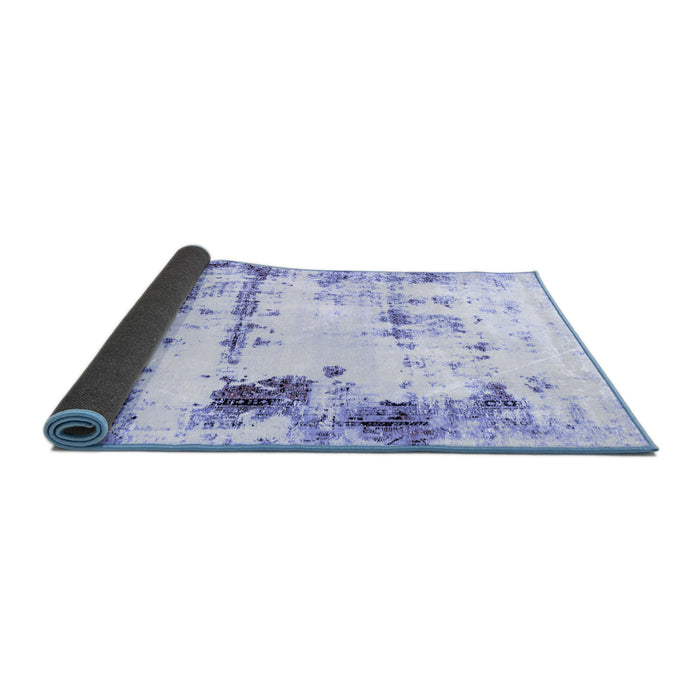 Sideview of Abstract Blue Modern Rug, abs2084blu