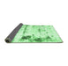 Sideview of Abstract Emerald Green Modern Rug, abs2084emgrn