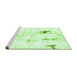 Sideview of Machine Washable Abstract Green Modern Area Rugs, wshabs2085grn