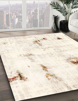 Abstract Whip Beige Modern Rug in Family Room, abs2085