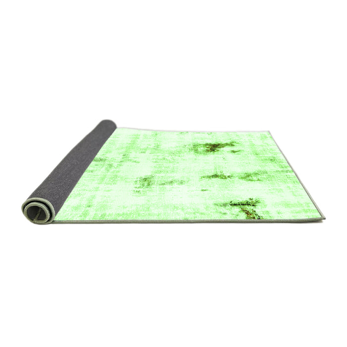 Sideview of Abstract Green Modern Rug, abs2085grn
