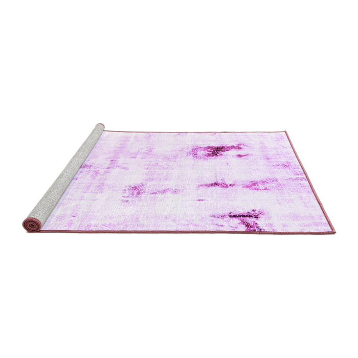 Sideview of Machine Washable Abstract Purple Modern Area Rugs, wshabs2085pur