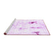 Sideview of Machine Washable Abstract Purple Modern Area Rugs, wshabs2085pur