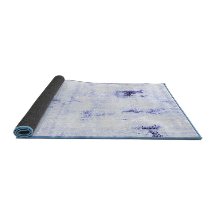Sideview of Abstract Blue Modern Rug, abs2085blu