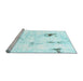 Sideview of Machine Washable Abstract Light Blue Modern Rug, wshabs2085lblu