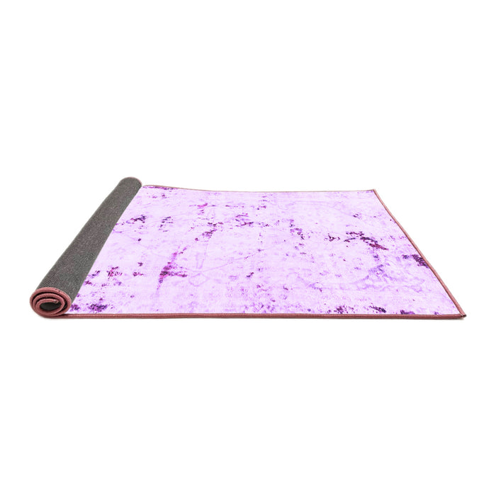 Sideview of Abstract Purple Modern Rug, abs2086pur