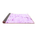 Sideview of Abstract Purple Modern Rug, abs2086pur