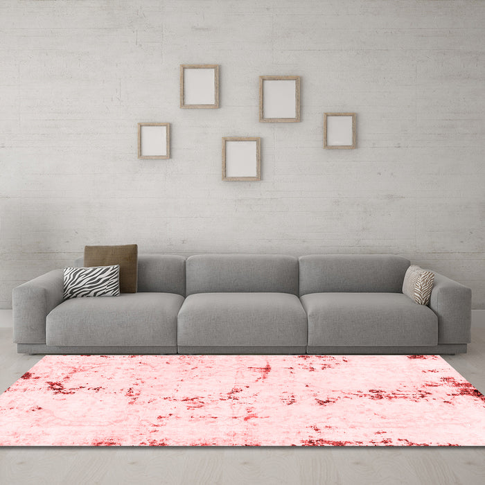 Modern Red Washable Rugs