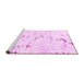 Sideview of Machine Washable Abstract Pink Modern Rug, wshabs2086pnk