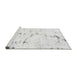 Sideview of Machine Washable Abstract Gray Modern Rug, wshabs2086gry