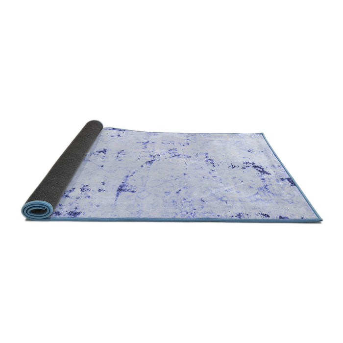 Sideview of Abstract Blue Modern Rug, abs2086blu